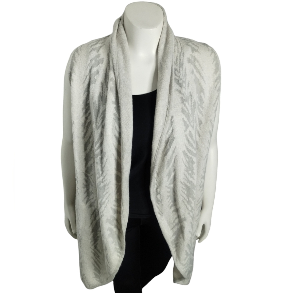 Lucky Brand Sleeveless‎ Long Wool blend Pancho Cardigan Sweater L-XL Lagenlook